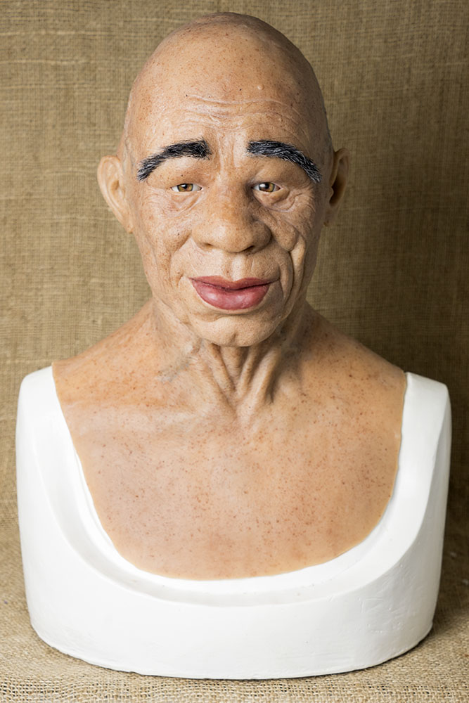 maschera vecchio in silicone - Old man silicone mask 